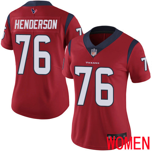 Houston Texans Limited Red Women Seantrel Henderson Alternate Jersey NFL Football #76 Vapor Untouchable